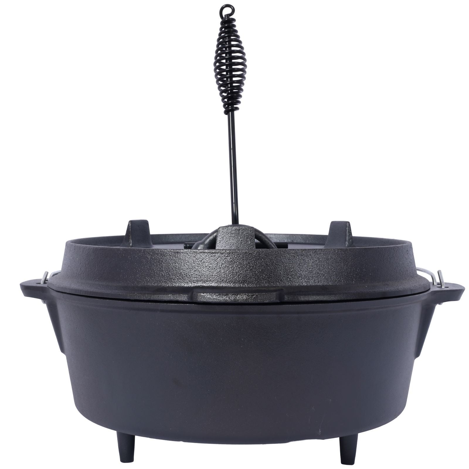 Outdoor Camping Deep Pot for Cooking, Barbecue, and Baking Over Campfire with Leg Base