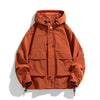Outdoor Windproof Waterproof Hooded Jacket Loose Fit Workwear Style