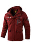Mens Casual Windbreaker Jacket Hooded Waterproof Winter Soft Shell Coat
