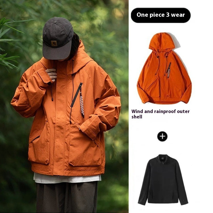Mountainvalley23SS Outdoor Jacket Windproof Waterproof Hooded Unisex Hiking Coat