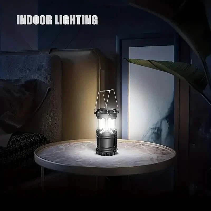 2PCS LED Camping Lantern Portable Collapsible Emergency Battery Powered Light