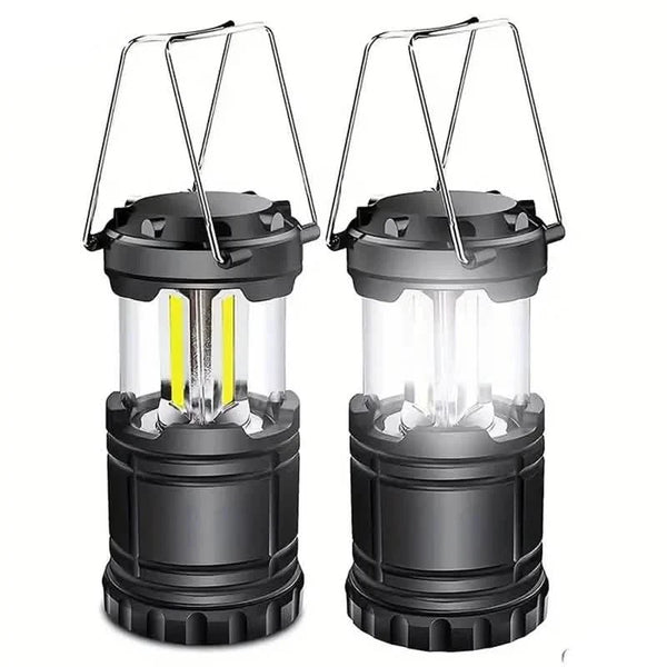 2PCS LED Camping Lantern Portable Collapsible Emergency Battery Powered Light