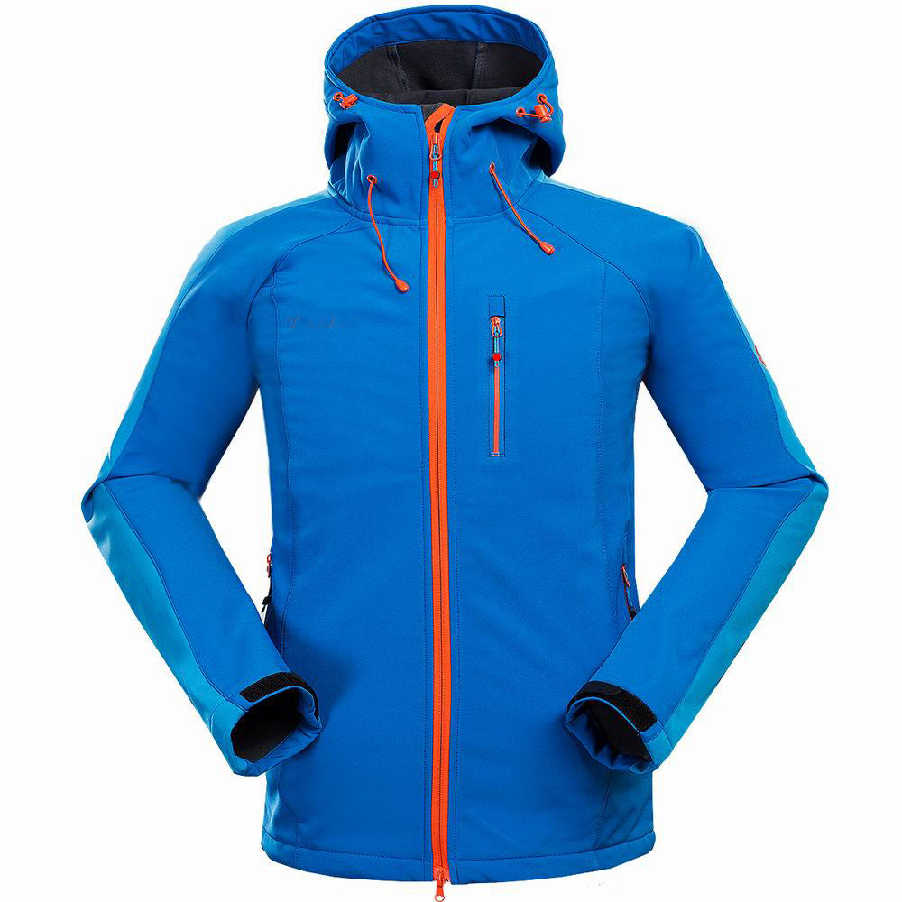 Mens Outdoor Soft Shell Jacket Windproof Mountaineering Camping Sports Wear