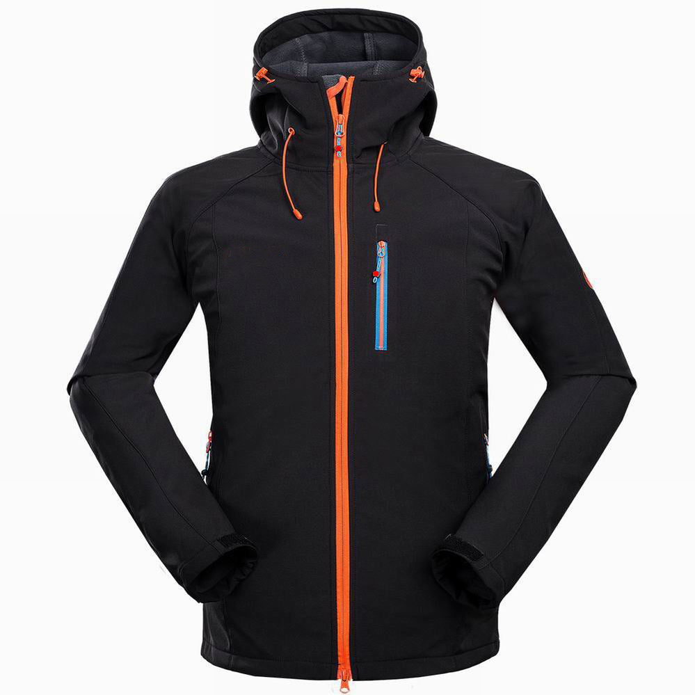 Mens Outdoor Soft Shell Jacket Windproof Mountaineering Camping Sports Wear