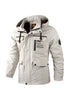 Mens Casual Windbreaker Jacket Hooded Waterproof Winter Soft Shell Coat