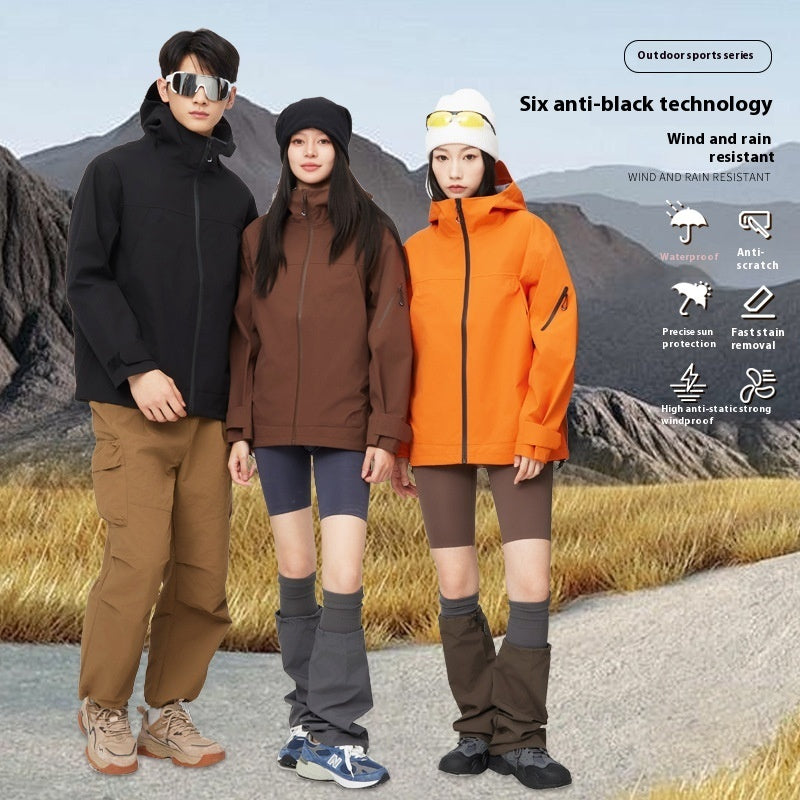 Mountain Hard Shell Jacket Waterproof Windproof Breathable Outdoor Mountaineering