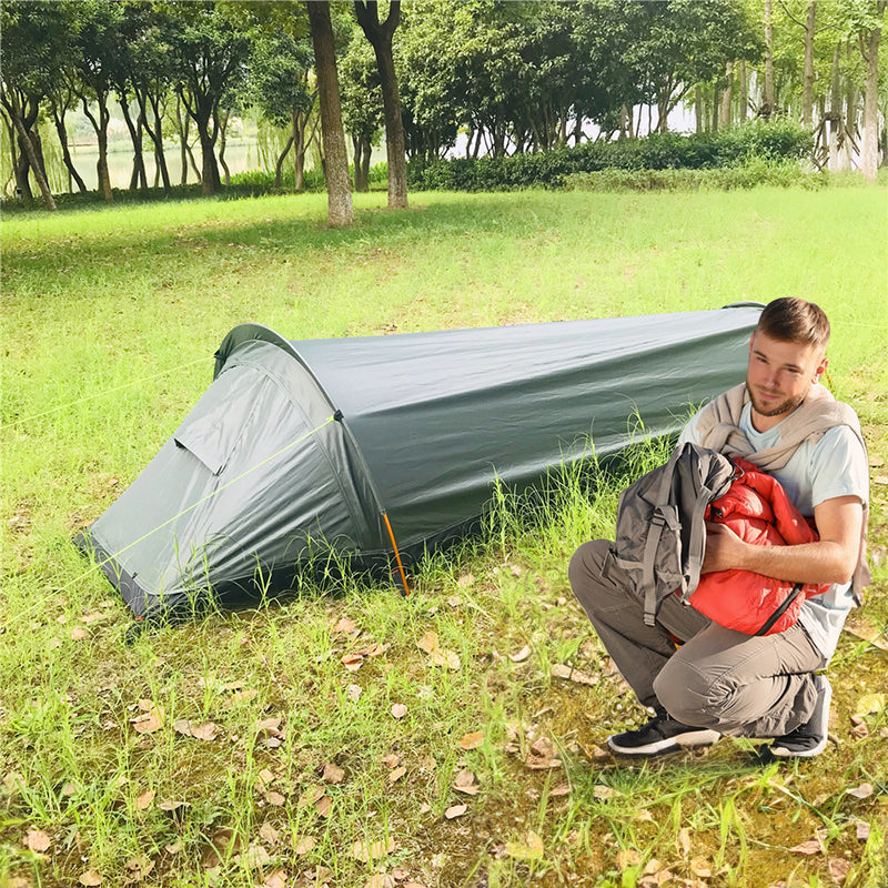 Lightweight Single Person Camping Tent Outdoor Hiking Travel Gear