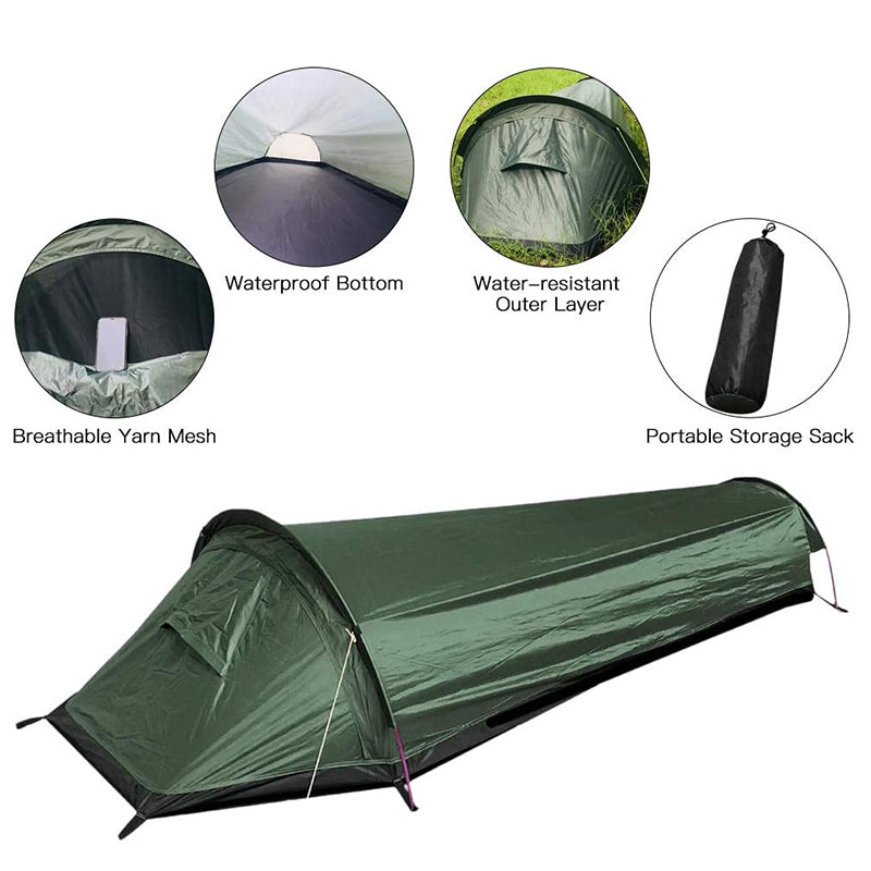 Lightweight Single Person Camping Tent Outdoor Hiking Travel Gear