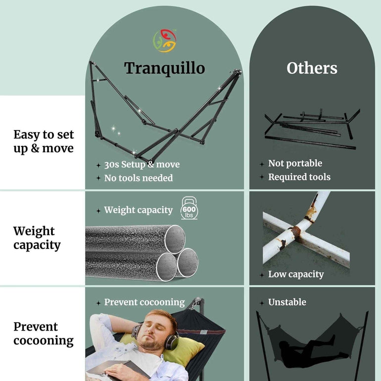 Universal Hammock With Stand Medium Size Outdoor Relaxation