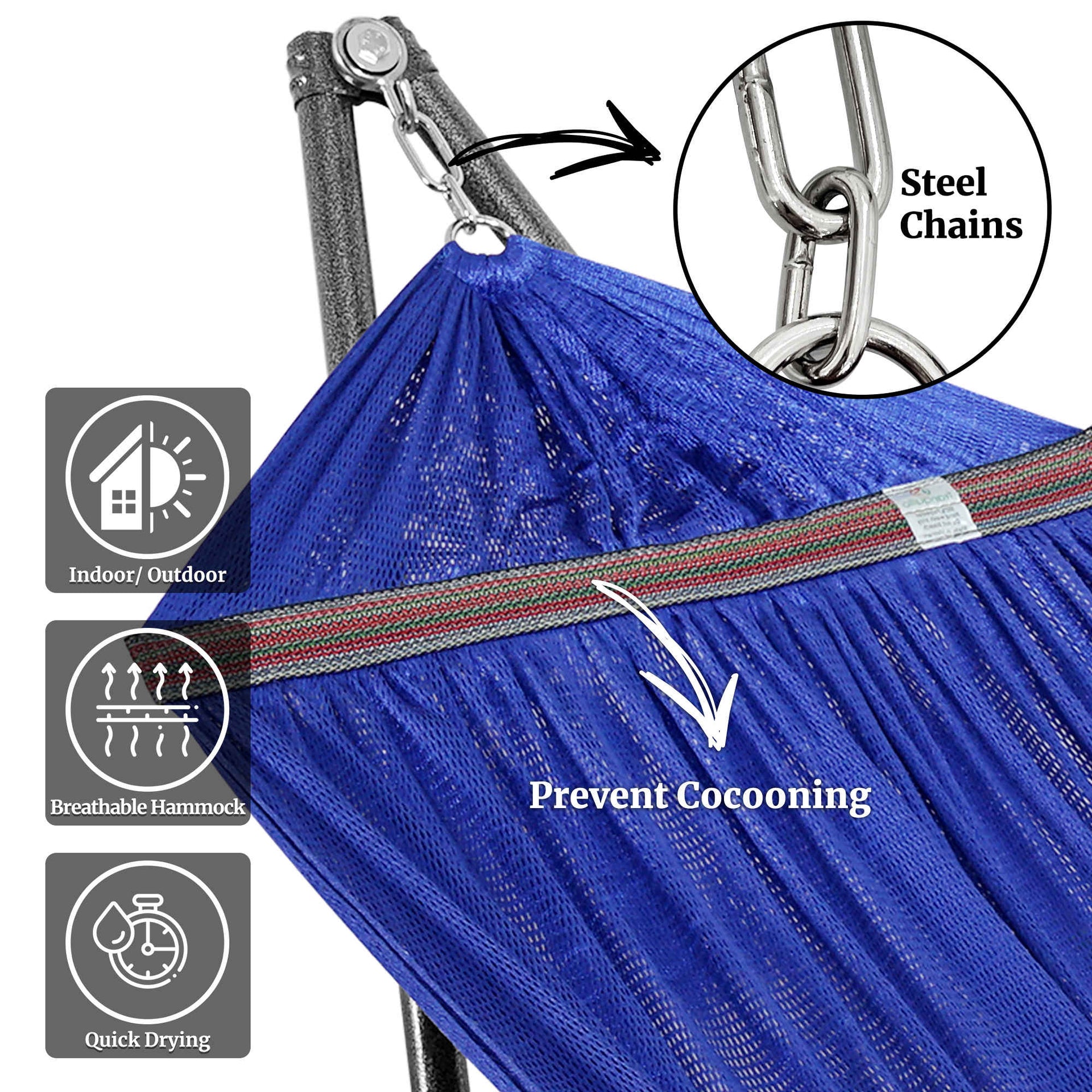 Universal Hammock With Stand Medium Size Outdoor Relaxation