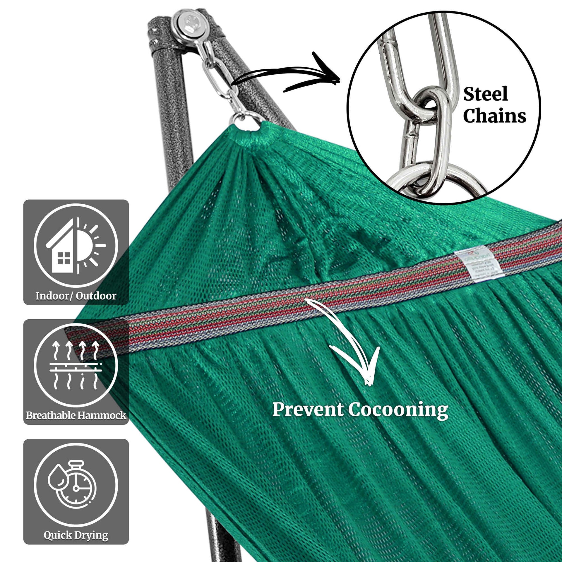 Universal Hammock With Stand Medium Size Outdoor Relaxation