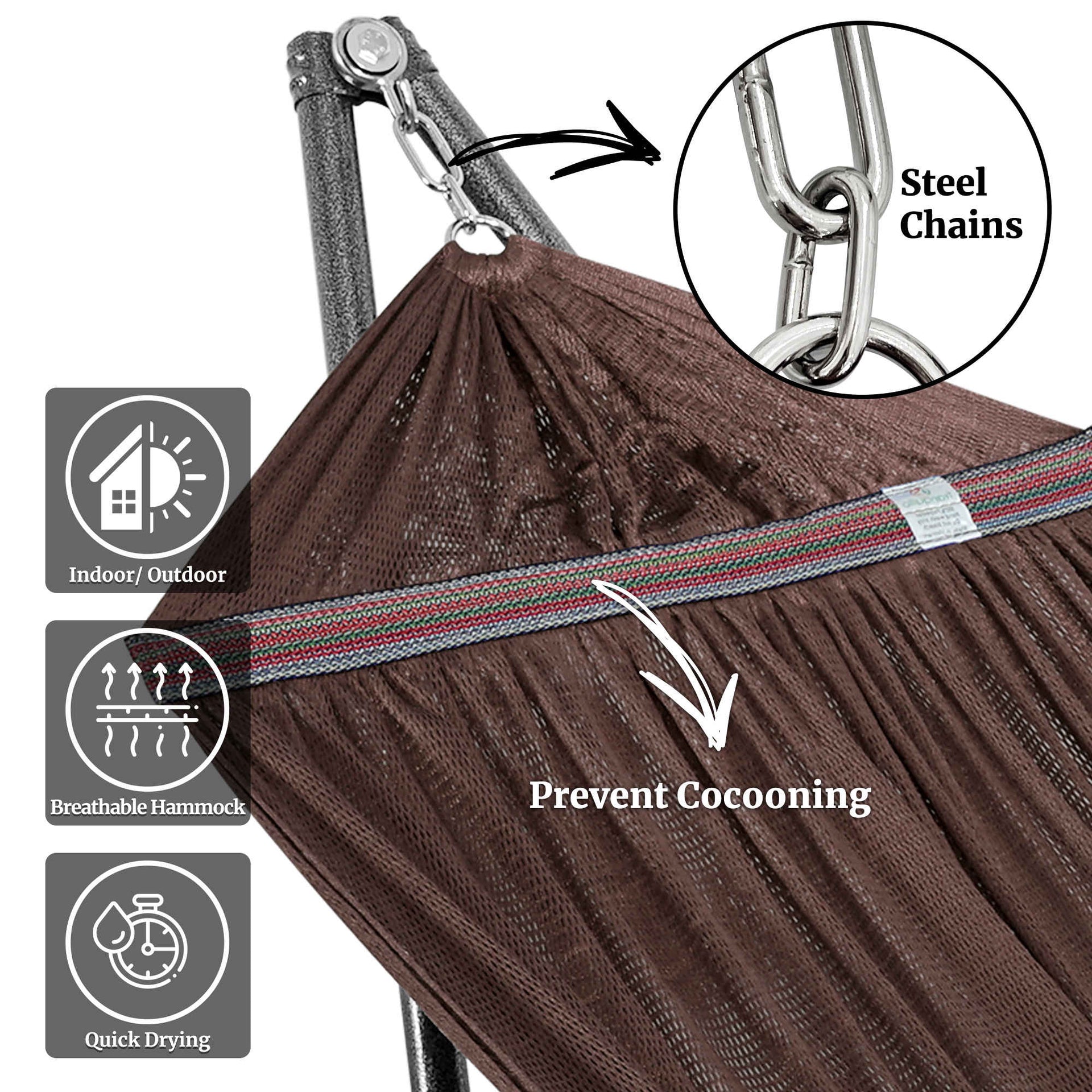 Universal Hammock With Stand Medium Size Outdoor Relaxation