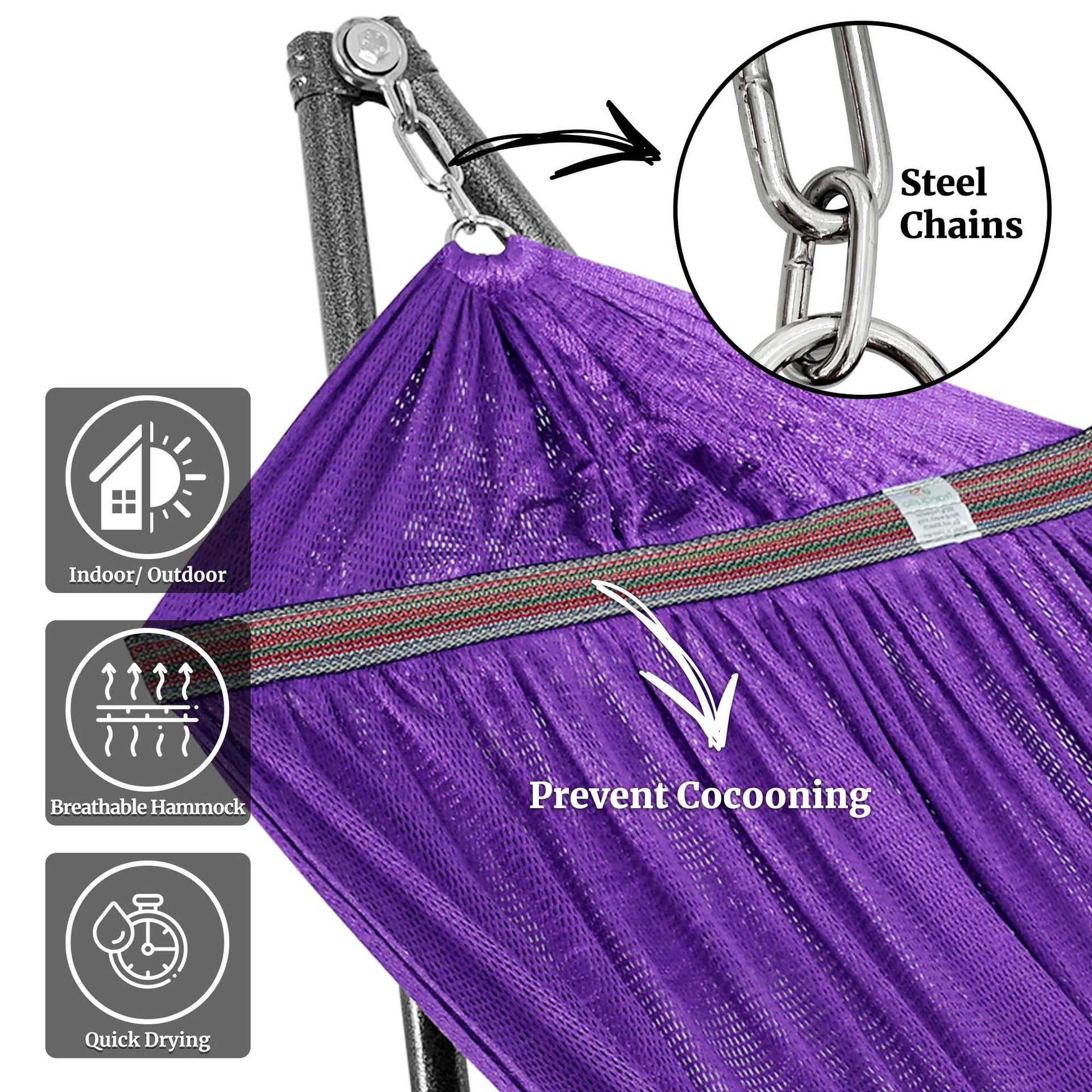 Universal Hammock With Stand Medium Size Outdoor Relaxation