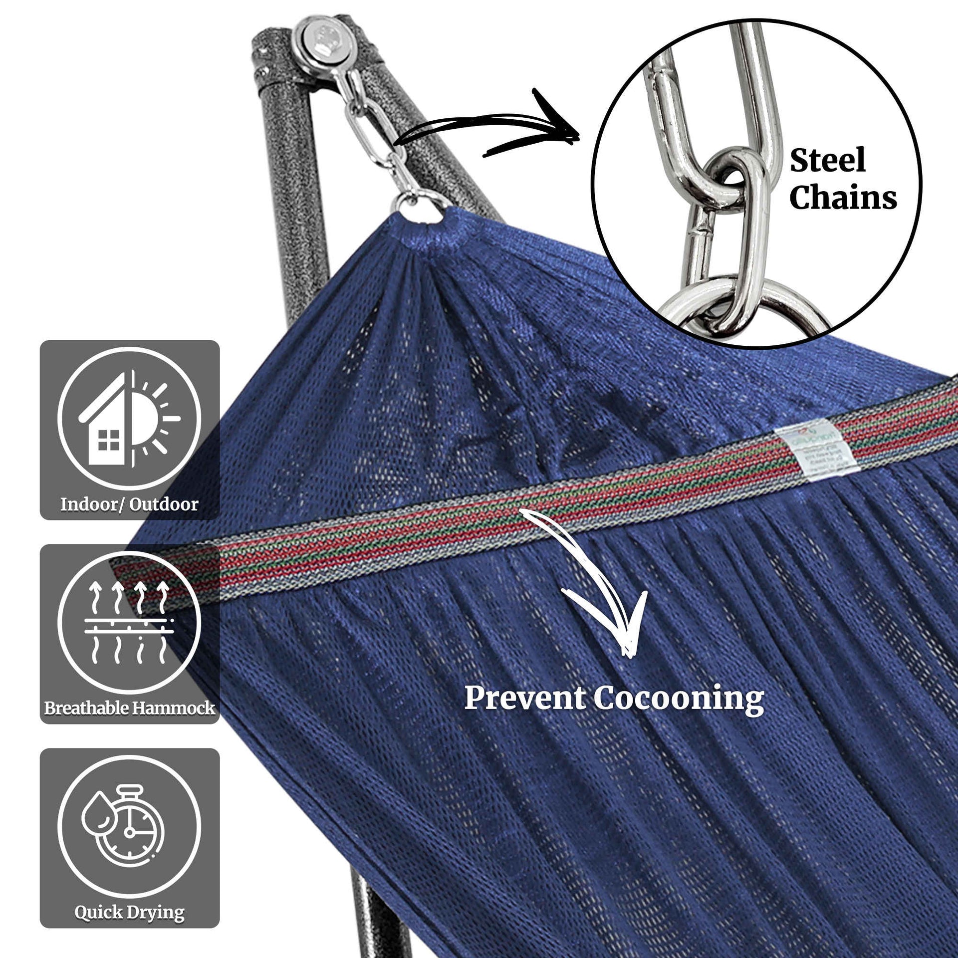 Universal Hammock With Stand Medium Size Outdoor Relaxation