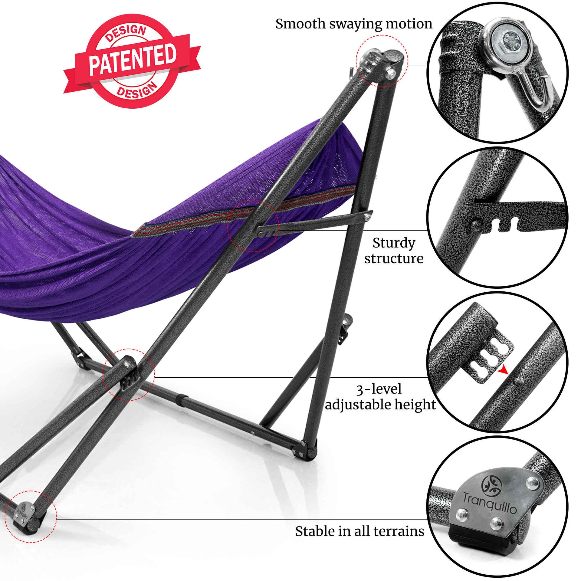 Universal Hammock With Stand Medium Size Outdoor Relaxation