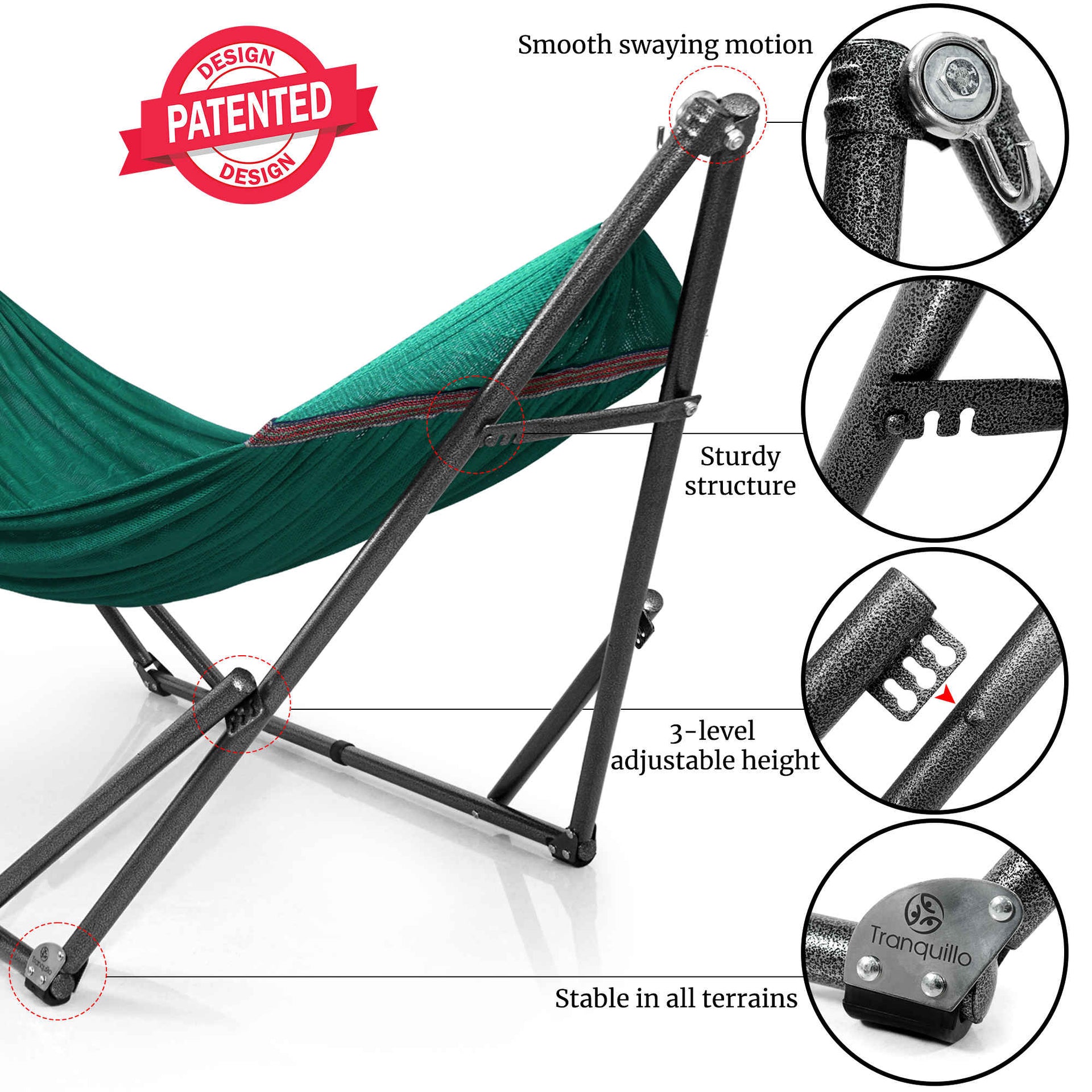 Universal Hammock With Stand Medium Size Outdoor Relaxation