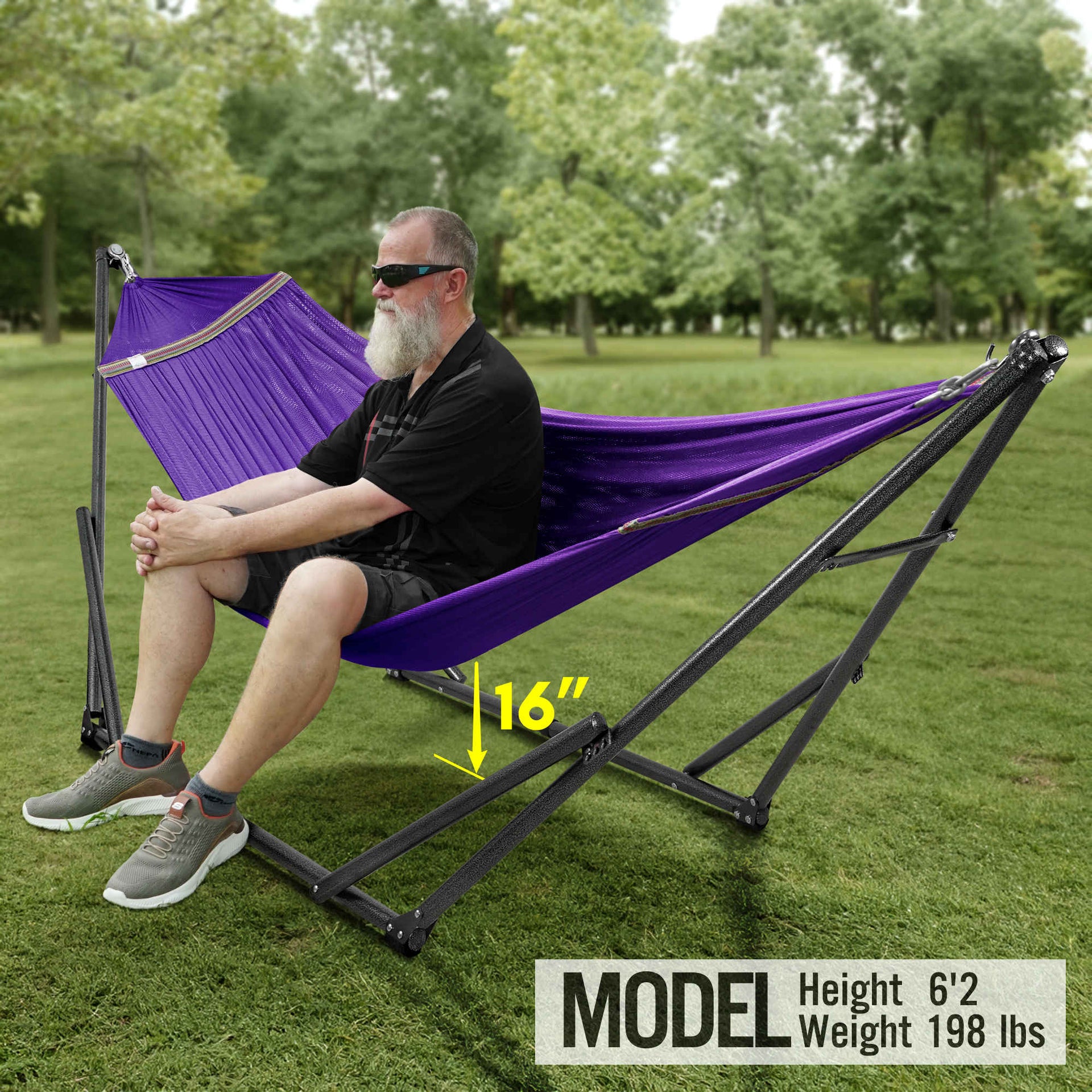 Universal Hammock With Stand Medium Size Outdoor Relaxation