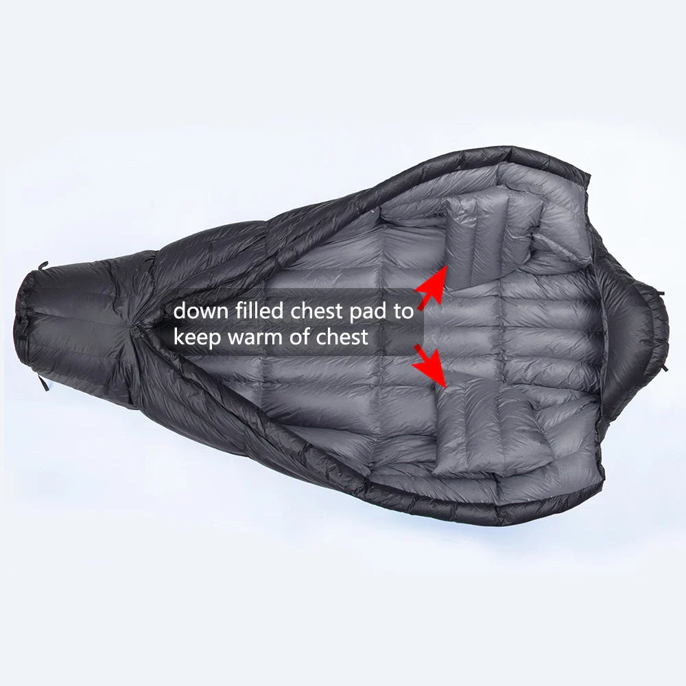 Winter Down Sleeping Bag Ultralight Camping Outdoor Gear