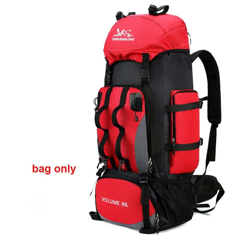 90L Waterproof Hiking Backpack Large Capacity Camping Trekking Travel Bag