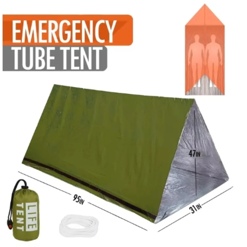 2 Person Emergency Tent Waterproof Camping Travel Shelter Outdoor Gear