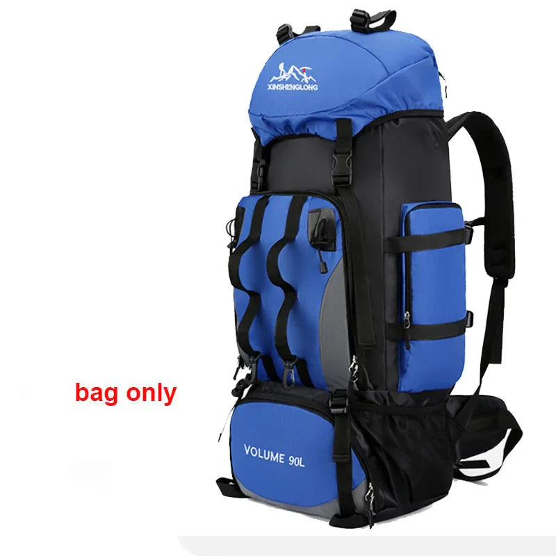 90L Waterproof Hiking Backpack Large Capacity Camping Trekking Travel Bag