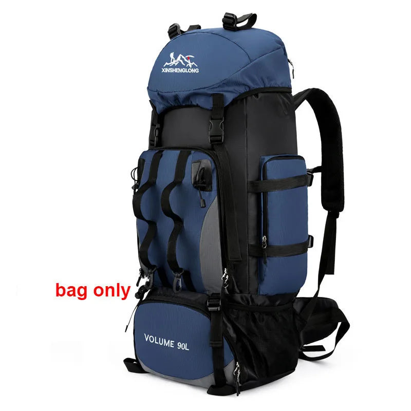 90L Waterproof Hiking Backpack Large Capacity Camping Trekking Travel Bag