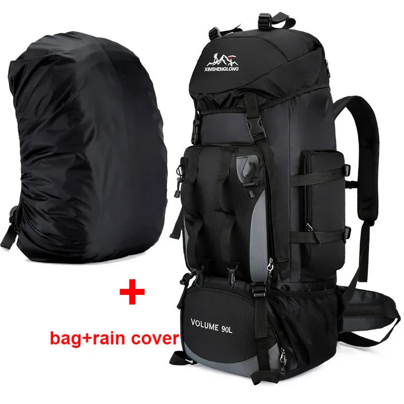 90L Waterproof Hiking Backpack Large Capacity Camping Trekking Travel Bag