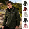 Mens Casual Windbreaker Jacket Hooded Waterproof Winter Soft Shell Coat