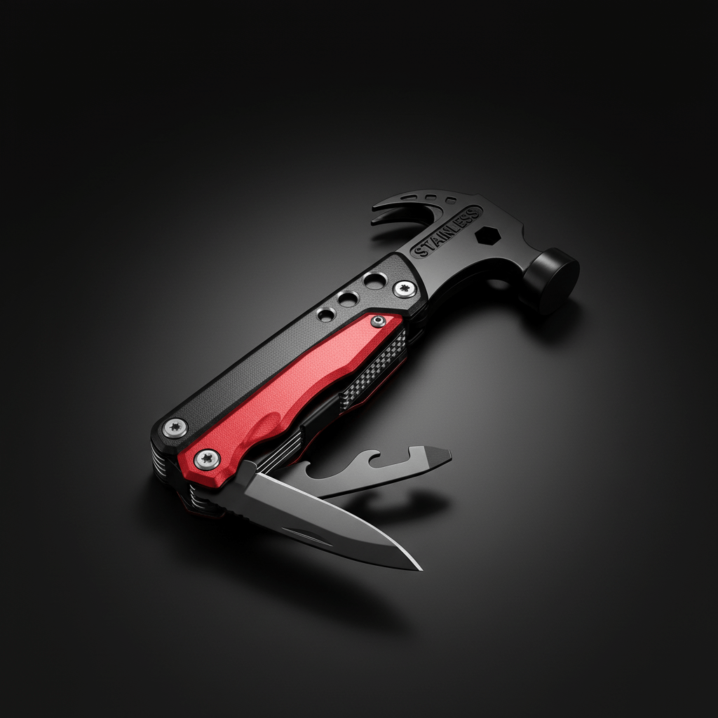 Multifunction Camping Hammer Tool Stainless Steel Screwdriver Pliers Combo