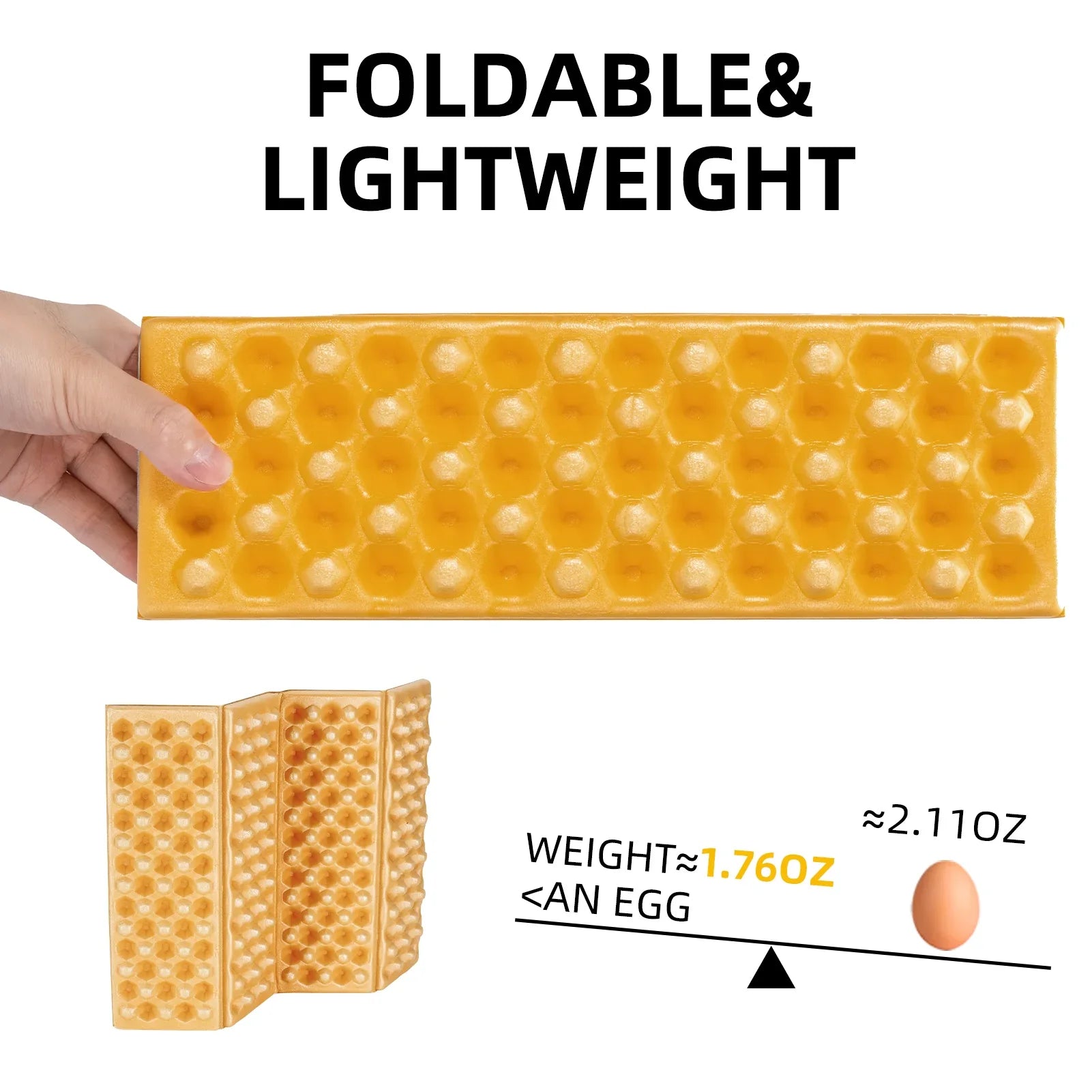Folding Seat Pad Mat with Foam for Hiking & Camping,  Lightweight & Portable