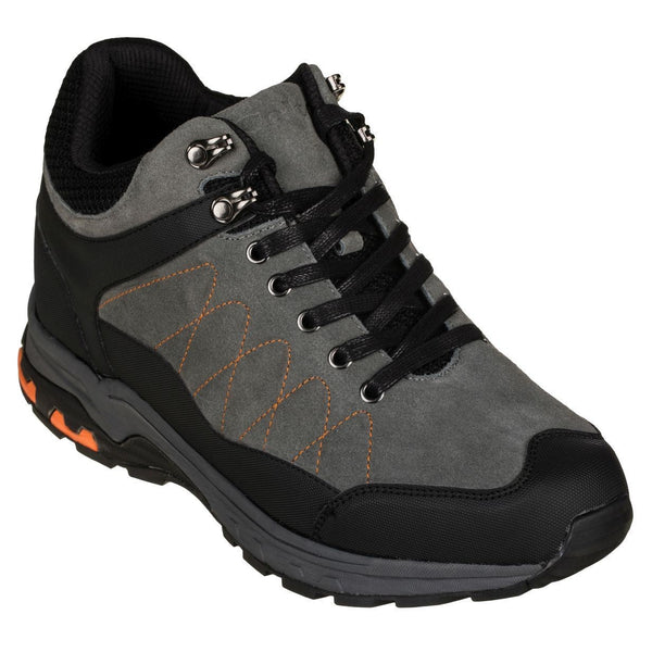 H75472 - 3.2 Inches Taller (Grey) - Hiking Style Boots