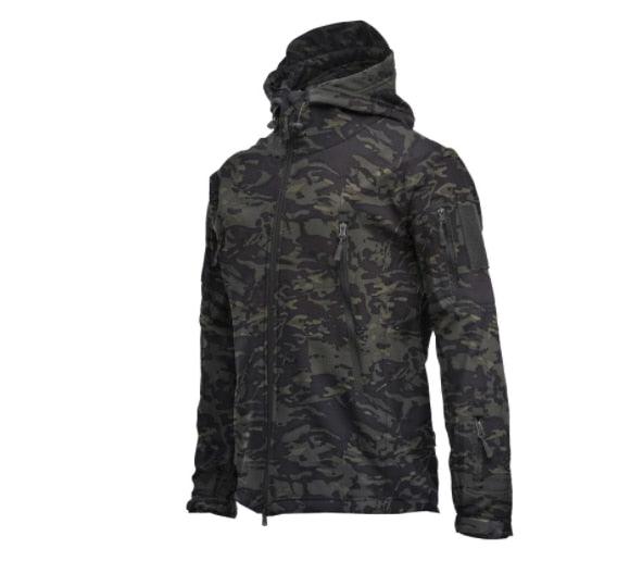 Mens Camouflage Winter Jacket Waterproof Windproof Tactical Hooded Coat