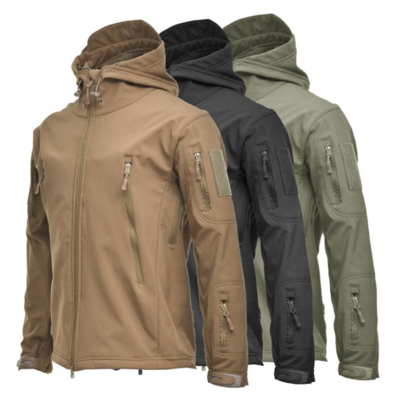 Mens Camouflage Winter Jacket Waterproof Windproof Tactical Hooded Coat