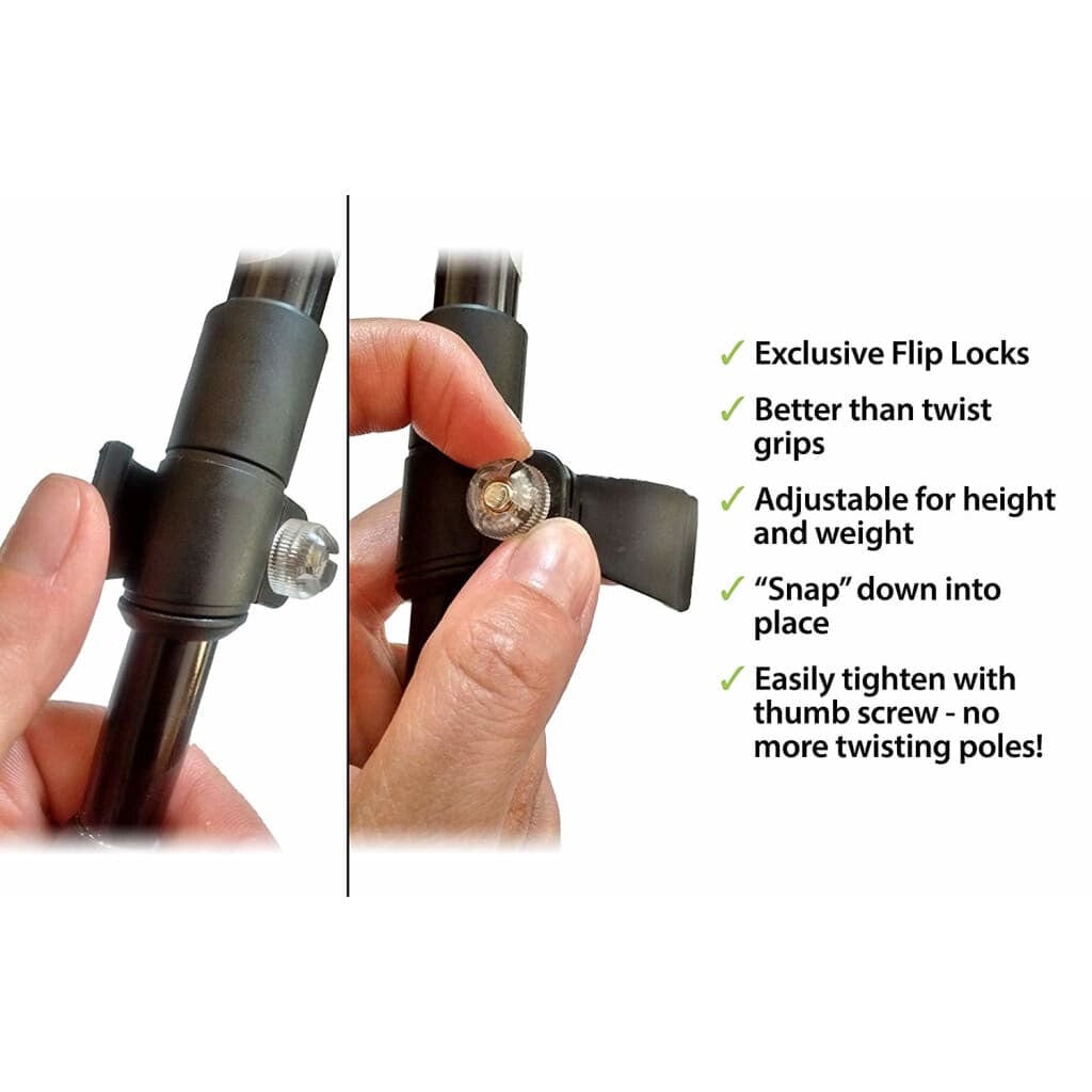 Folding Hiking Poles Travel Walking Sticks Adjustable With Bag Accessories